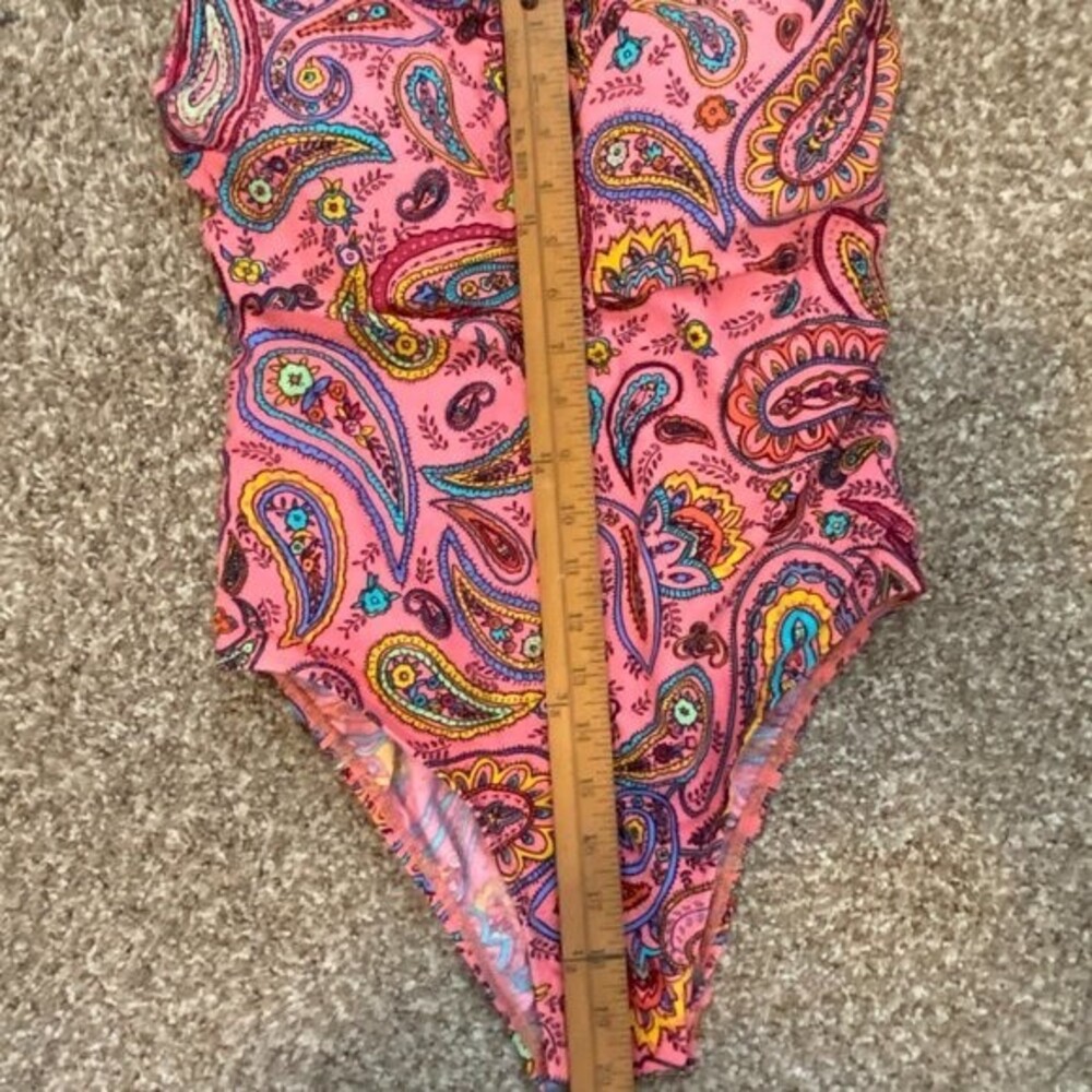 Shore Shapes One Piece Paisley Womens Swimsuit Size 34/W - Picture 4 of 5